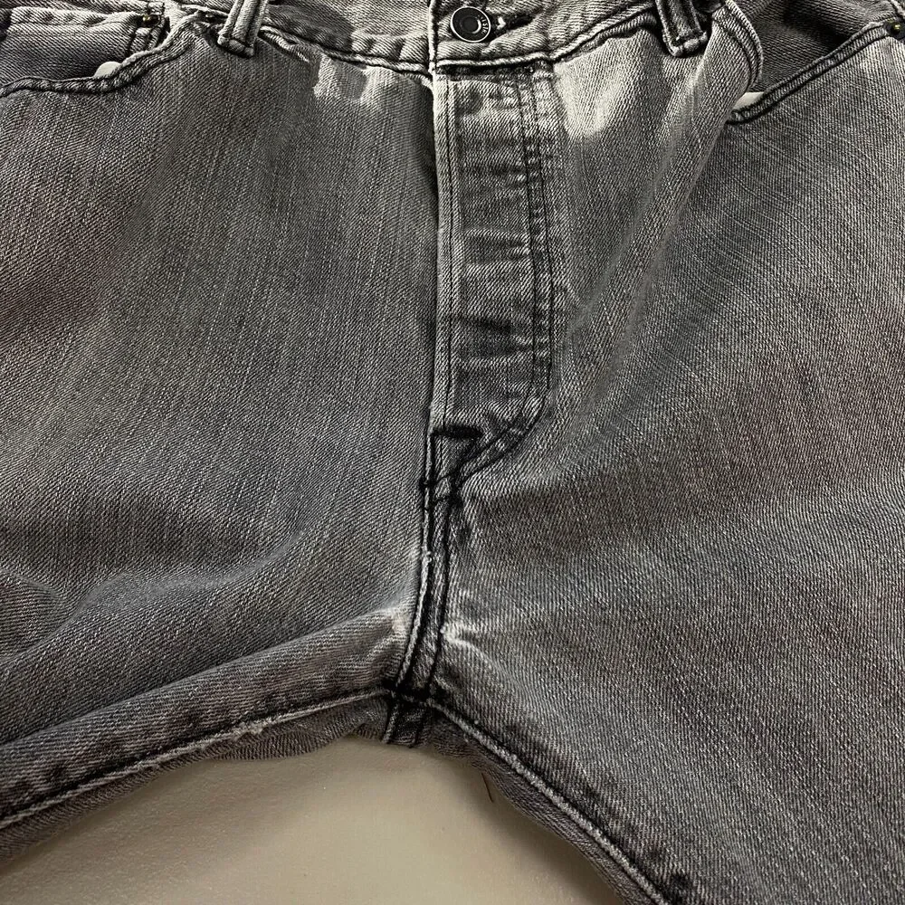 Levis 501 Jeans Mens 36x32 Gray Button‎ Fly 100% Cotton